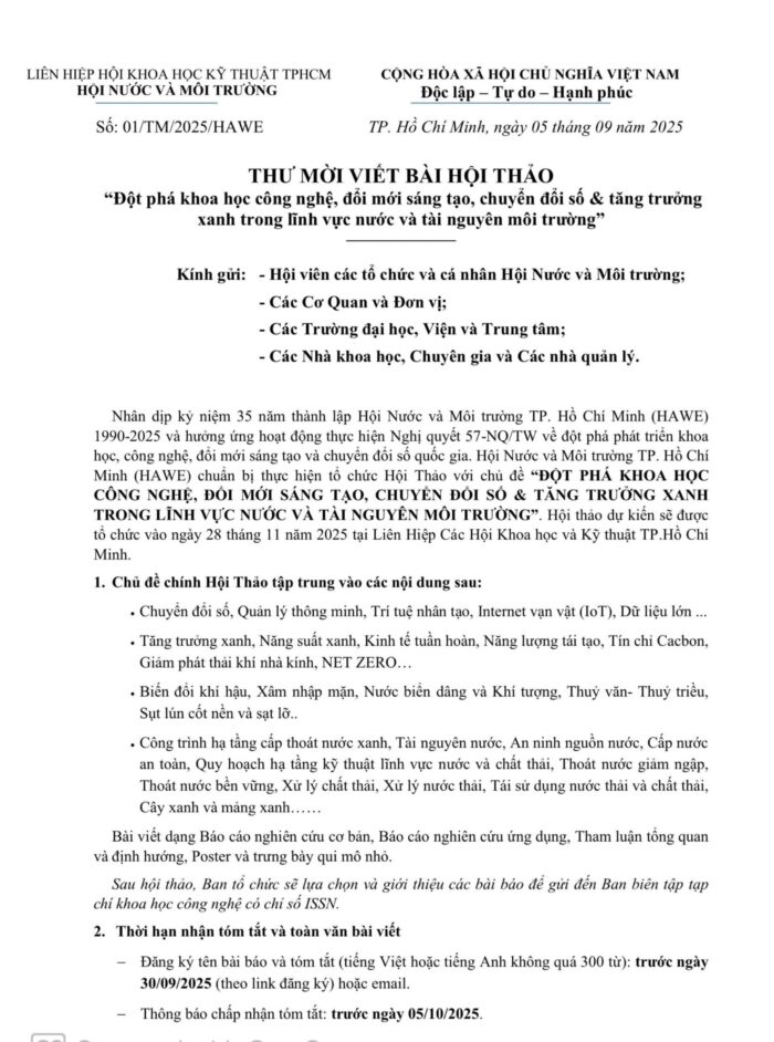 Thu moi viet bai hoi thao
